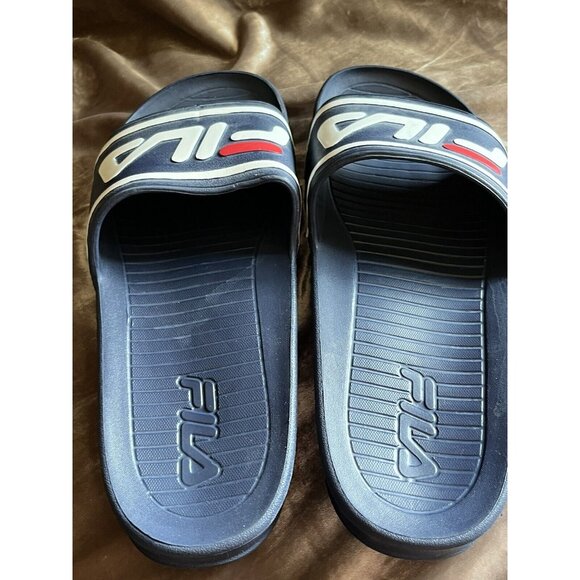 FILA AUTHENTIC SPORT SLIDE SANDALS MEN'S SIZE M-12  BLUE - Picture 15 of 16
